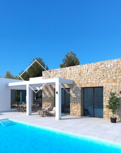 Gelijkvloerse design villa te koop in Pedreguer