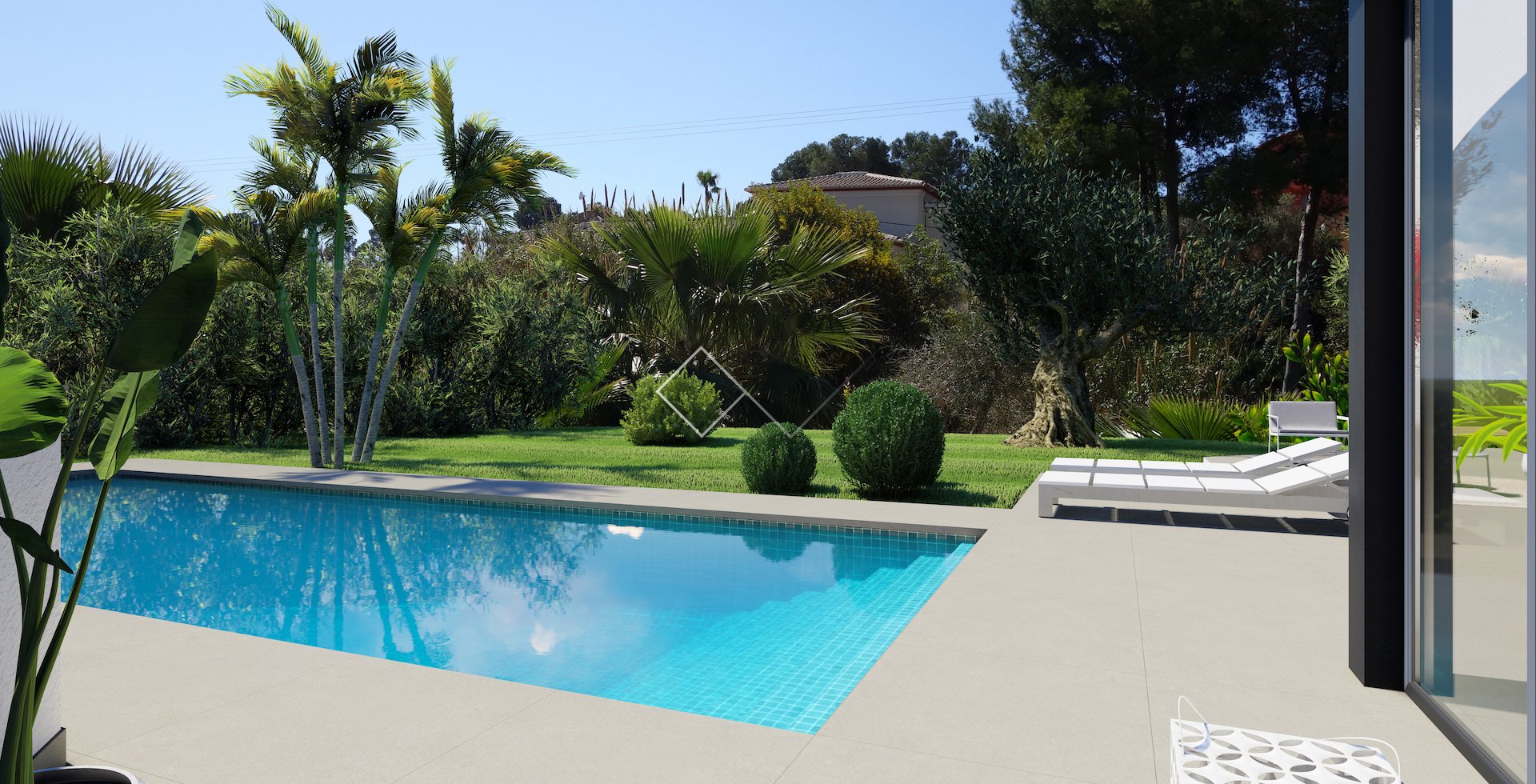 piscina - villa de diseño moderno en venta en Moraira