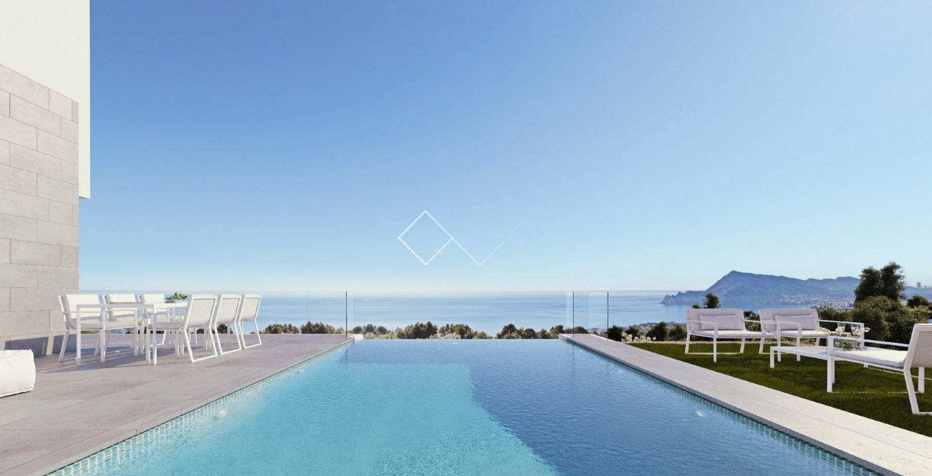 spectaculair zeezicht - Magnifieke nieuwbouw villa met prachtig uitzicht op zee in Altea