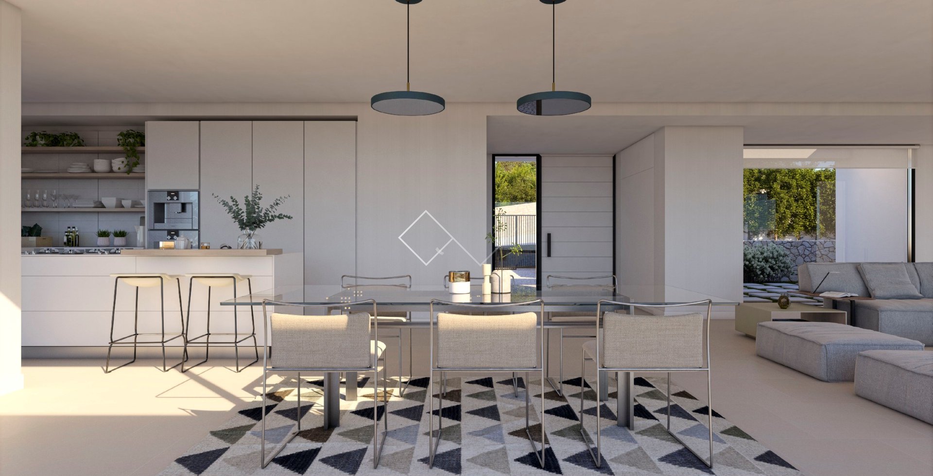 living room - Sleek modern design villa for sale in Benitachell
