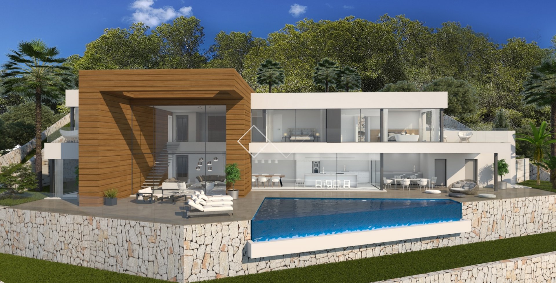 Moderne Villa zu verkaufen in Moraira; fertig Ende 2022