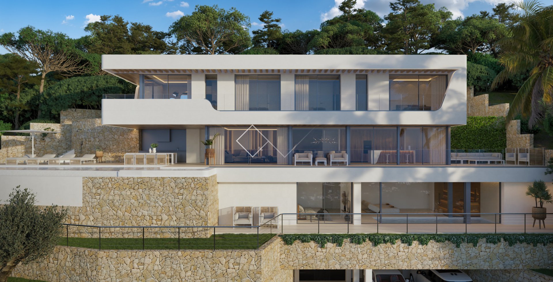 Luxurious design villa with sea views for sale in Moraira