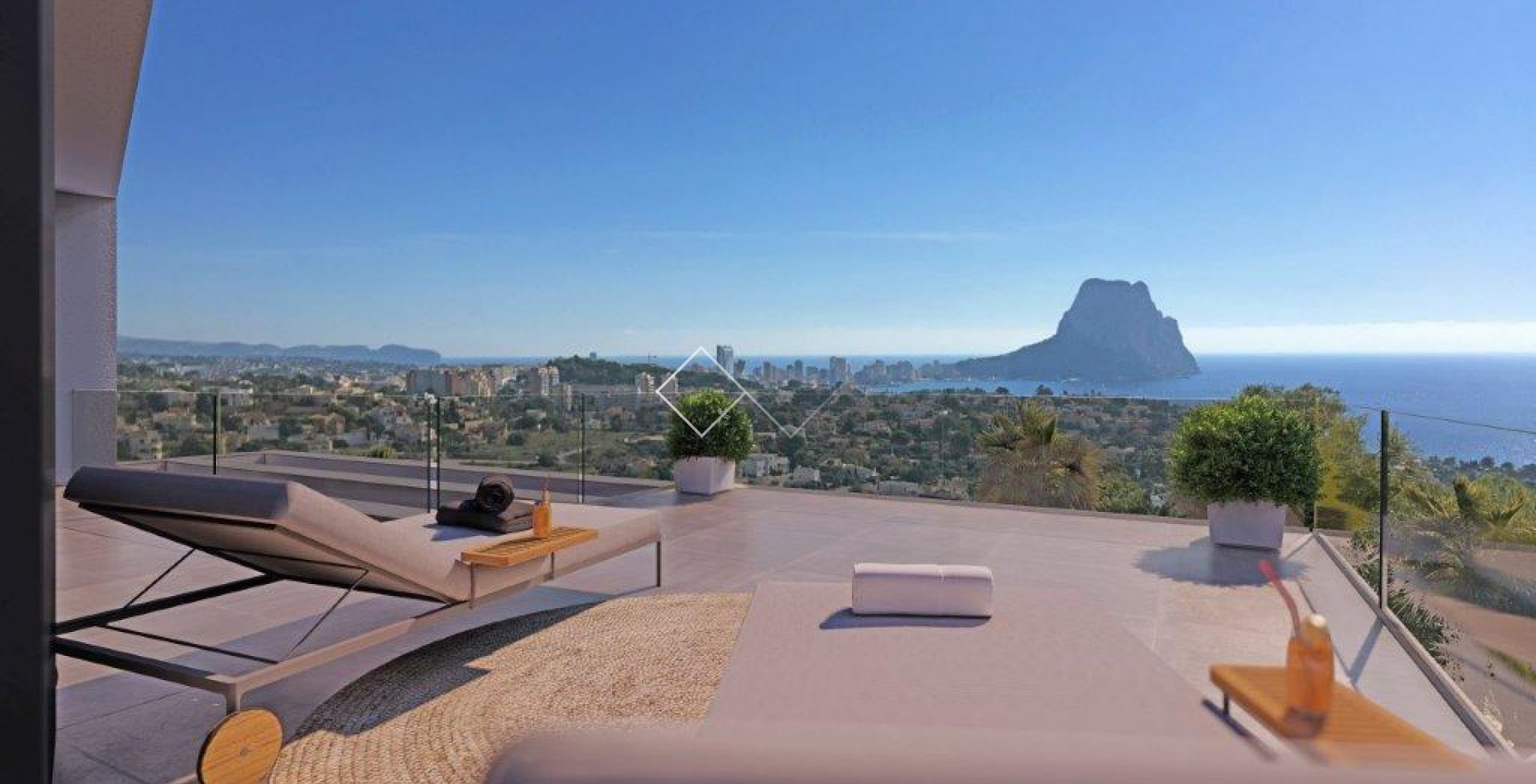 Blick von der Terrasse - Moderne Meerblick Villa in Calpe zu verkaufen